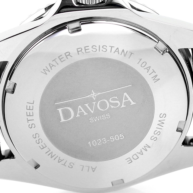 ダボサ ヴィンテージ ダイバー クオーツ 腕時計 ブランド メンズ DAVOSA 162.500.55 アナログ ブラック ダークグレー 黒 スイス製_5