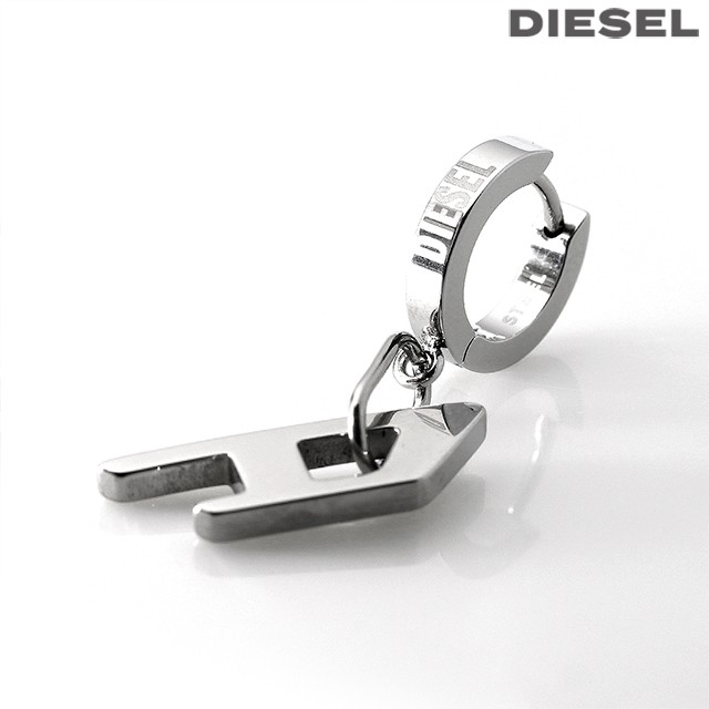 ディーゼル ピアス メンズ レディース ブランド DIESEL ステンレススチール フープ 片耳用 DX1336040 シルバー アクセサリー