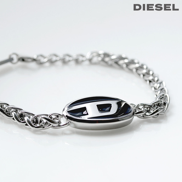 ディーゼル ブレスレット メンズ レディース DIESEL チェーン ステンレススチール DX1469040 シルバー ブラック アクセサリー 腕輪 ジュエリー ブランド 高級 おしゃれ プレゼント 実用的 ペア 10,196円