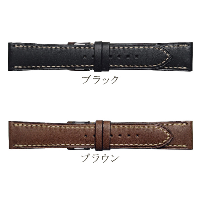 交換用ベルト エミッタ ブッテーロ 18mm 20mm 22mm 手縫い 革ベルト 腕時計 Emitta_1