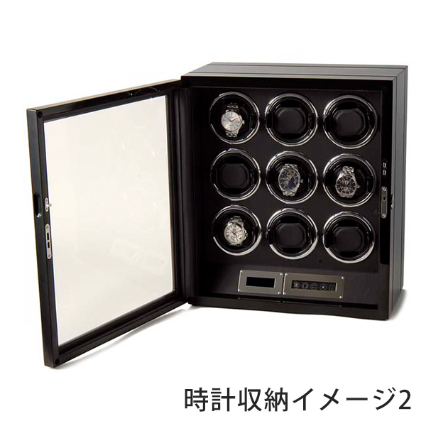 ロイヤルハウゼン ROYAL HAUSEN LED液晶パネル9本ワインダー リモコン付き GC03-N21TB ブラック 公式 Royal hausen ロイヤルハウゼン ワインダー ウォッチ