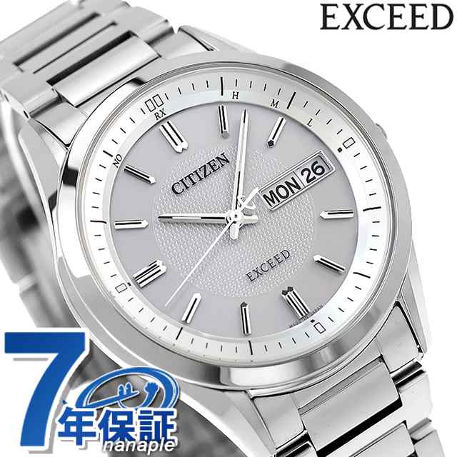 シチズン エクシード 電波ソーラー メンズ 腕時計 AT6030-60A CITIZEN EXCEED シルバー