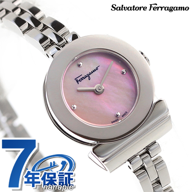 フェラガモ ガンチーニ ブレスレット スイス製 腕時計 FBF070017 Salvatore Ferragamo ピンクシェル 時計の通販は