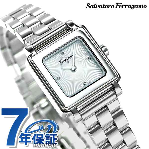 フェラガモ Ferragamo 時計 レディース スイス製 スクエア SFBY00319 腕時計 ホワイトシェルの通販は