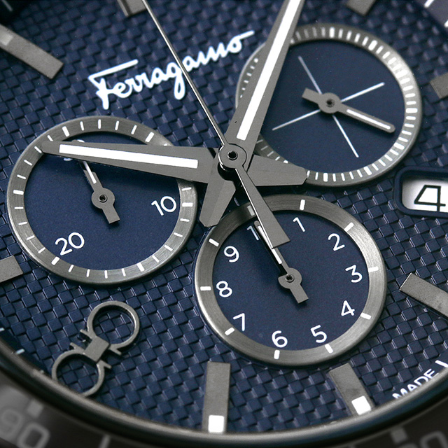 サルヴァトーレ フェラガモ SLX Chronograph クオーツ 腕時計 メンズ クロノグラフ Salvatore Ferragamo SFHR00220 アナログ ネイビー ブラック 黒 スイス製 高級 ブランド おしゃれ 防水 プレゼント 男性 実用的_5