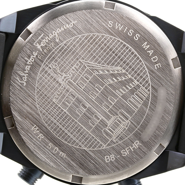 サルヴァトーレ フェラガモ SLX Chronograph クオーツ 腕時計 メンズ クロノグラフ Salvatore Ferragamo SFHR00220 アナログ ネイビー ブラック 黒 スイス製 高級 ブランド おしゃれ 防水 プレゼント 男性 実用的_6