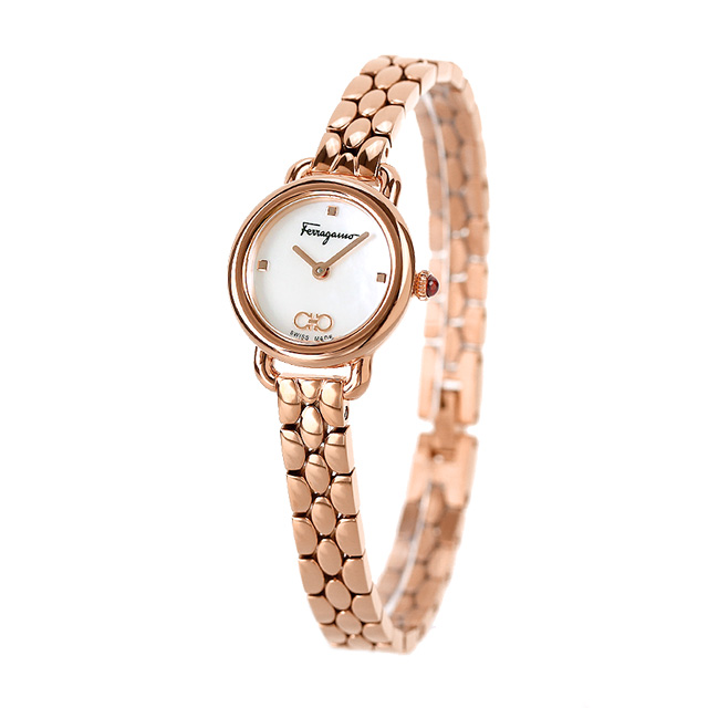 Salvatore Ferragamo ピンクゴールド アナログ腕時計