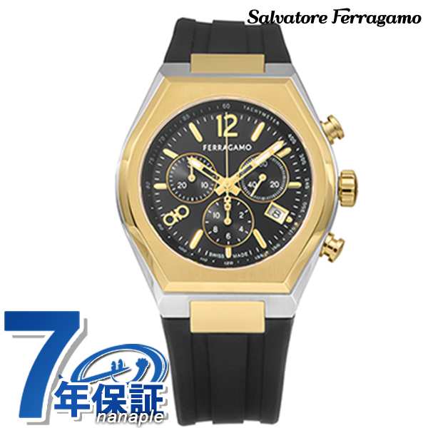 サルヴァトーレ フェラガモ TONNEAU GENT クオーツ 腕時計 ブランド メンズ クロノグラフ Salvatore Ferragamo SFUV00322 アナログ ブラック 黒 スイス製の通販は