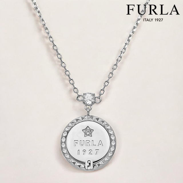 フルラ ネックレス レディース ブランド FURLA FURLA STUDS NECKLACE ステンレススチール FJ2102NTU シルバー ジュエリー