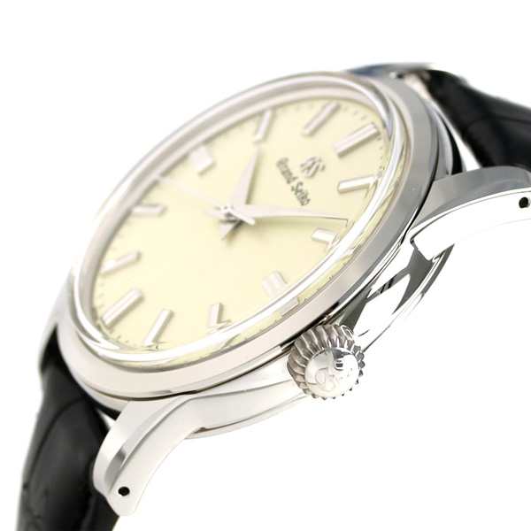 セイコー グランドセイコー メカニカル 3デイズ 37.3mm エレガント コレクション Grand Seiko Elegant Collection SBGW231(9S64-00A0) 箱 保証書 SS/革 メンズ時計 アイボリー 仕上げ済 美品