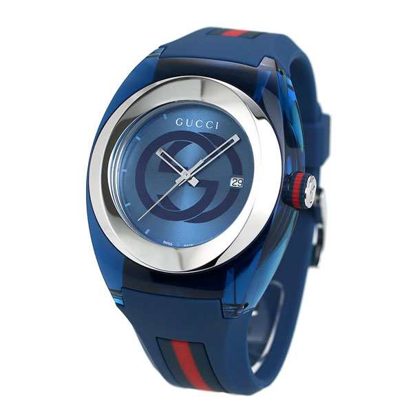 グッチ 時計 スイス製 メンズ 腕時計 YA137104A GUCCI シンク 46mm ブルー｜au PAY マーケット