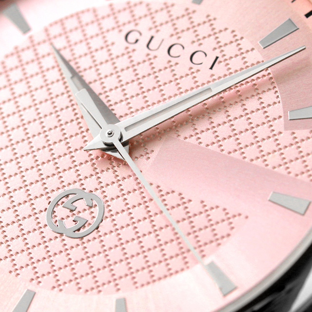 グッチ Gタイムレス クオーツ 腕時計 ブランド メンズ GUCCI YA126368 アナログ ピンク スイス製_5