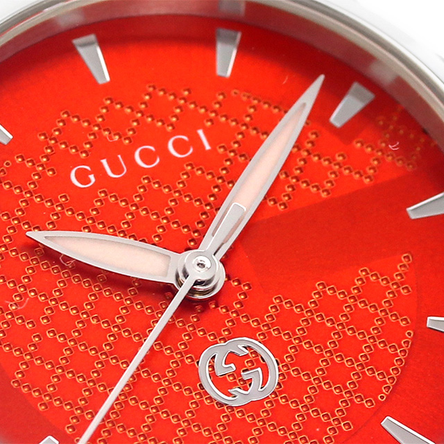 グッチ Gタイムレス クオーツ 腕時計 ブランド レディース GUCCI YA1265049 アナログ オレンジ スイス製_5