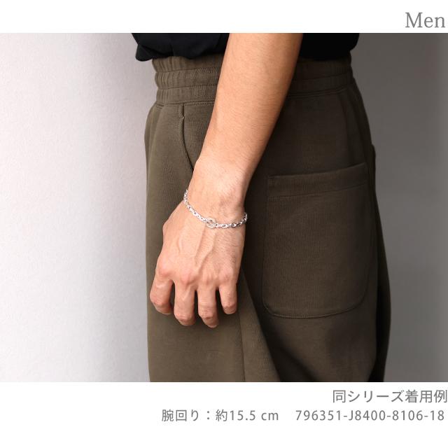 グッチ ブレスレット メンズ ブランド GUCCI インターロッキング チェーン 796351-J8400-8106-17 シルバー アクセサリー_5