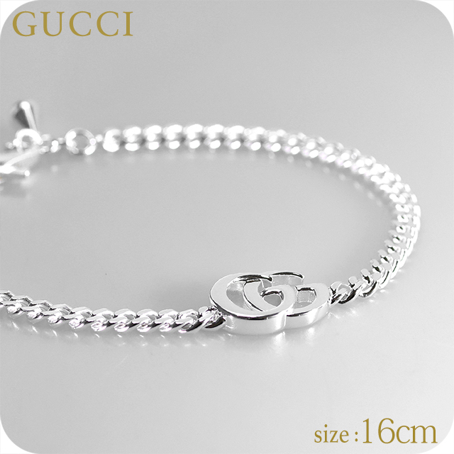 グッチ ブレスレット メンズ ブランド GUCCI ダブルG チェーン 814917 J8400 8106 シルバー アクセサリー