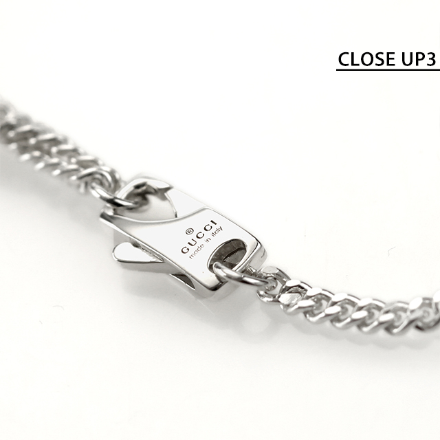 グッチ ネックレス メンズ レディース ブランド GUCCI ディアマンテ プレート ロゴ 843607 J8400 0818 シルバー アクセサリー_4