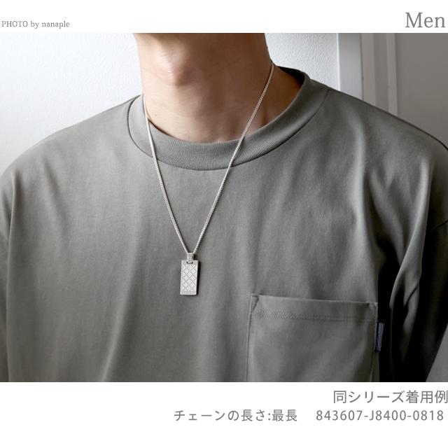 グッチ ネックレス メンズ レディース ブランド GUCCI ディアマンテ プレート ロゴ 843607 J8400 0818 シルバー アクセサリー_7