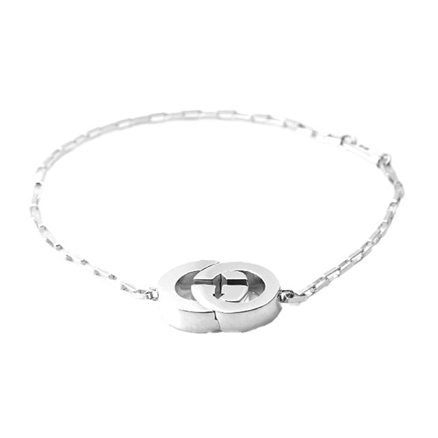 グッチ ブレスレット メンズ レディース ブランド GUCCI インターロッキング 853966 J8400 0818 シルバー アクセサリー 選べるモデル_1