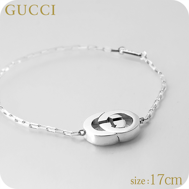 グッチ ブレスレット メンズ レディース ブランド GUCCI インターロッキング 853966 J8400 0818 シルバー アクセサリー