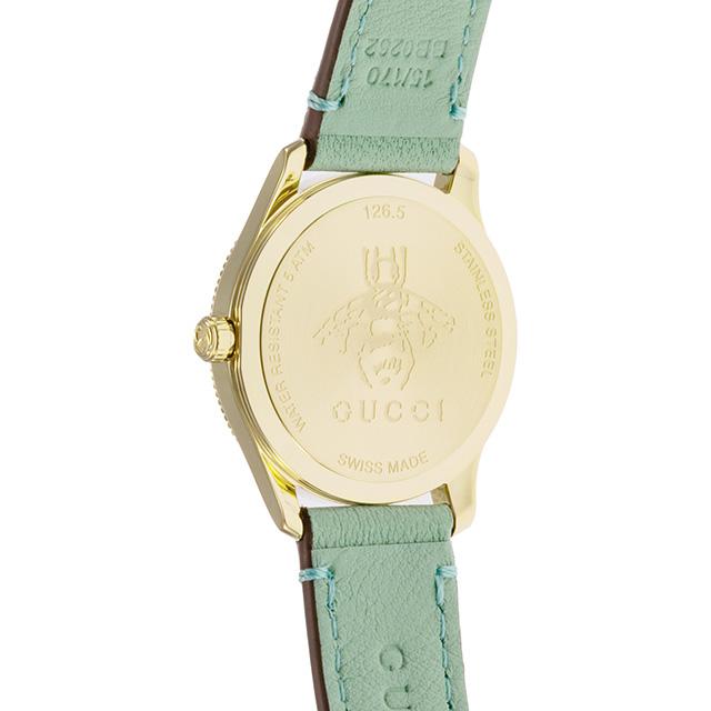 グッチ ジータイムレス クォーツ 電池式 腕時計 ブランド レディース GUCCI YA1265040 シルバー グリーン スイス製 高級 おしゃれ 防水 軽い 華奢 かわいい プレゼント 女性 実用的_4