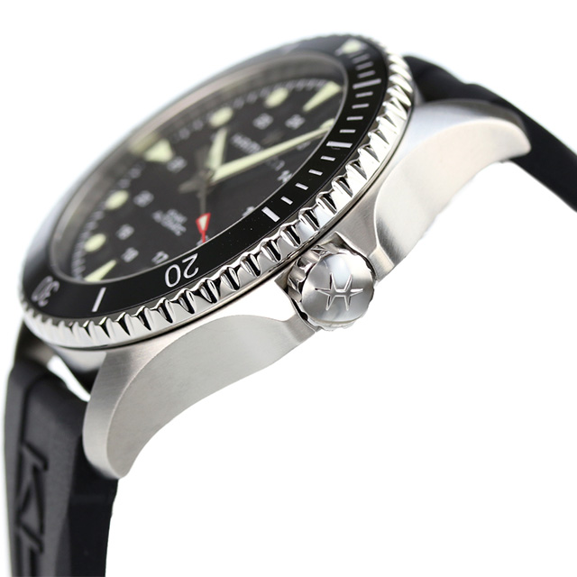 ハミルトン カーキ ネイビー スキューバ オート 43mm 自動巻き 腕時計 メンズ HAMILTON H82515330 アナログ ブラック 黒 スイス製_2