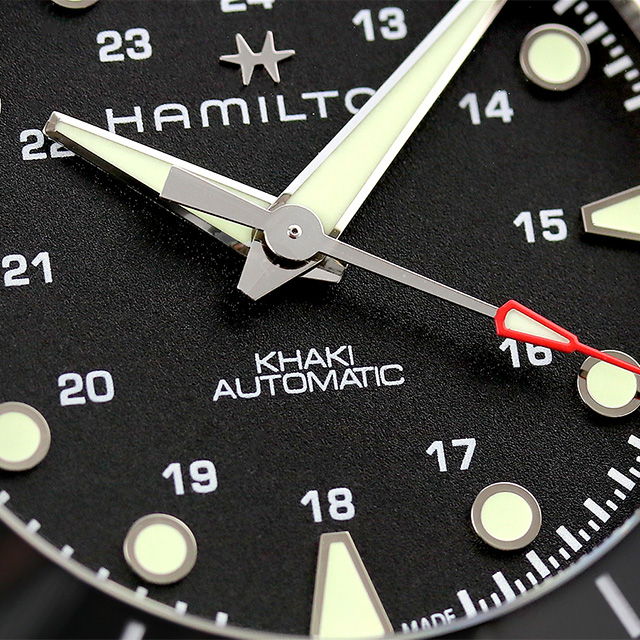 ハミルトン カーキ ネイビー スキューバ オート 43mm 自動巻き 腕時計 メンズ HAMILTON H82515330 アナログ ブラック 黒 スイス製_5