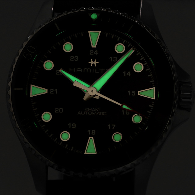 ハミルトン カーキ ネイビー スキューバ オート 43mm 自動巻き 腕時計 メンズ HAMILTON H82515330 アナログ ブラック 黒 スイス製_6