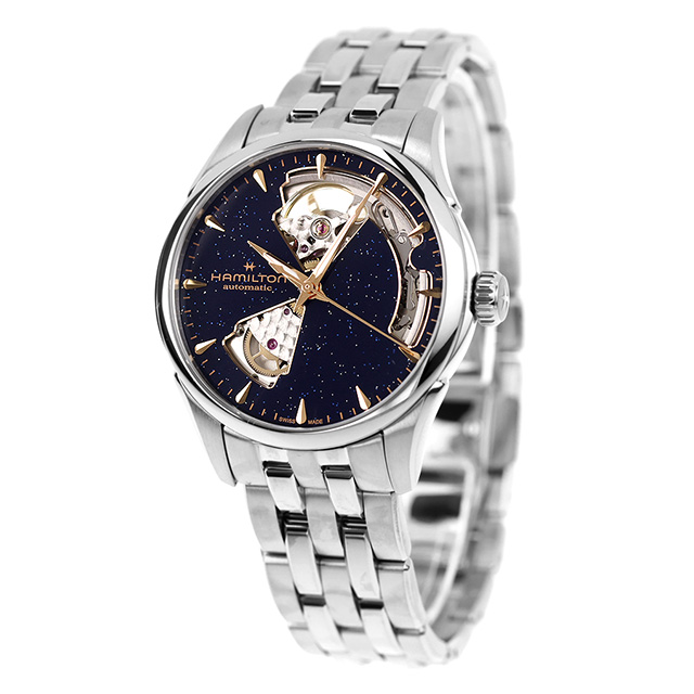 ハミルトン ジャズマスター Open Heart Auto 36mm 自動巻き 腕時計 ブランド メンズ レディース オープンハート HAMILTON JAZZMASTER H32215142 アナログ ブルー スイス製 おしゃれ 防水 プレゼント 実用的_1