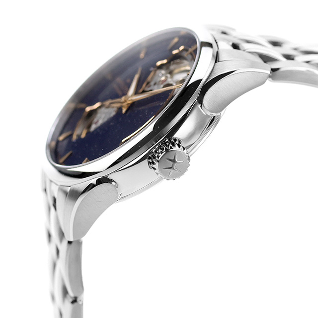 ハミルトン ジャズマスター Open Heart Auto 36mm 自動巻き 腕時計 ブランド メンズ レディース オープンハート HAMILTON JAZZMASTER H32215142 アナログ ブルー スイス製 おしゃれ 防水 プレゼント 実用的_2