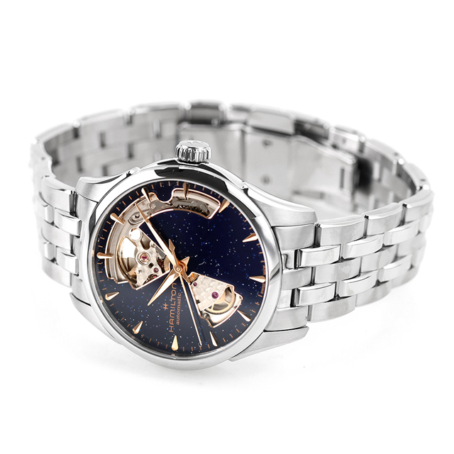 ハミルトン ジャズマスター Open Heart Auto 36mm 自動巻き 腕時計 ブランド メンズ レディース オープンハート HAMILTON JAZZMASTER H32215142 アナログ ブルー スイス製 おしゃれ 防水 プレゼント 実用的_3
