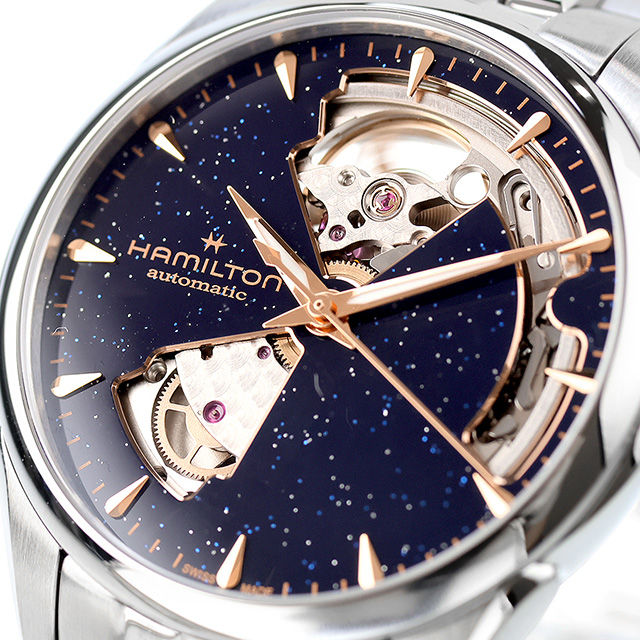 ハミルトン ジャズマスター Open Heart Auto 36mm 自動巻き 腕時計 ブランド メンズ レディース オープンハート HAMILTON JAZZMASTER H32215142 アナログ ブルー スイス製 おしゃれ 防水 プレゼント 実用的_5