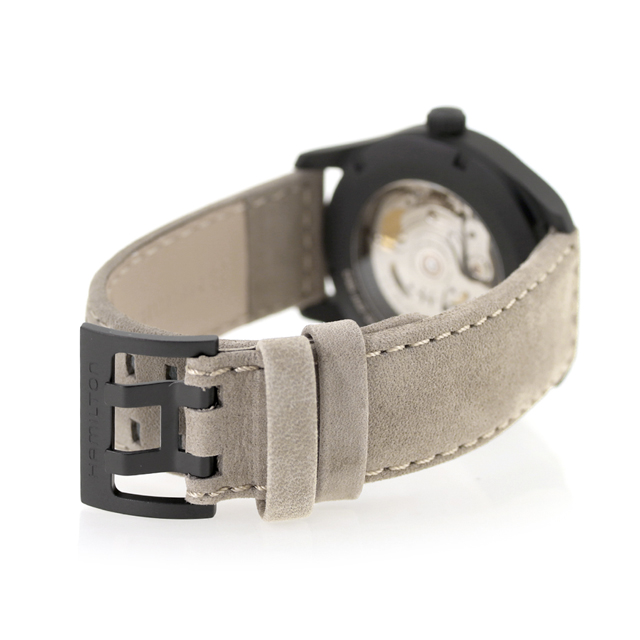 ハミルトン カーキ フィールド チタニウム オート 38mm 自動巻き 腕時計 ブランド メンズ チタン HAMILTON H70215880 アナログ グレー ライトグレー スイス製_4