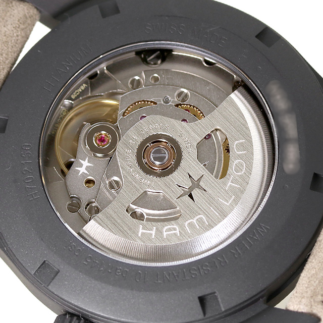 ハミルトン カーキ フィールド チタニウム オート 38mm 自動巻き 腕時計 ブランド メンズ チタン HAMILTON H70215880 アナログ グレー ライトグレー スイス製_6