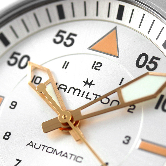 ハミルトン カーキ アビエーション カーキ パイロット オートマティック 36mm 自動巻き 腕時計 ブランド メンズ HAMILTON H76215850 アナログ シルバー ホワイト 白 スイス製_5