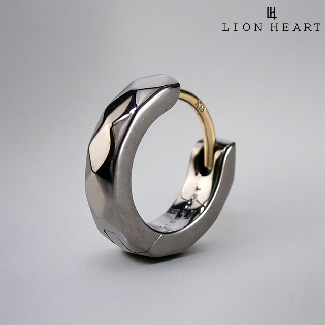 ライオンハート ピアス メンズ ブランド LION HEART フォーギフト スターリングシルバー フープ 片耳用 01EA0991BK ガンメタル アクセサリーの通販は 7,800円