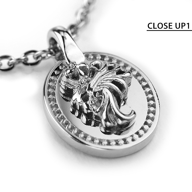 ライオンハート ネックレス メンズ レディース ブランド LION HEART コイン 動物 LHMN010H シルバー アクセサリー_2
