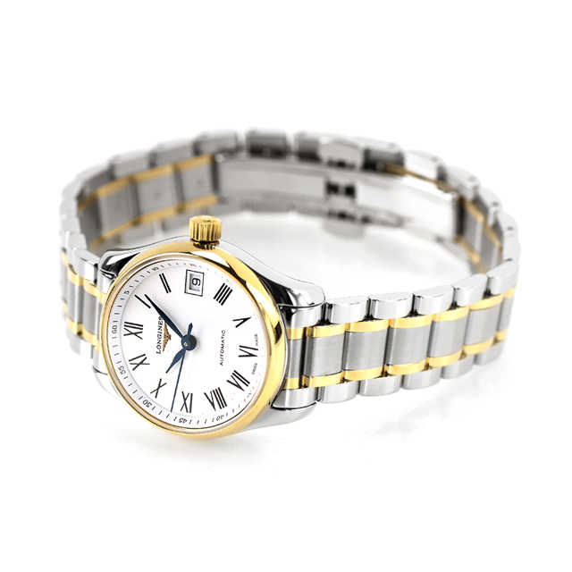 ロンジン マスターコレクション 自動巻き レディース L2.128.5.11.7 LONGINES 腕時計 ホワイト×ゴールド_3
