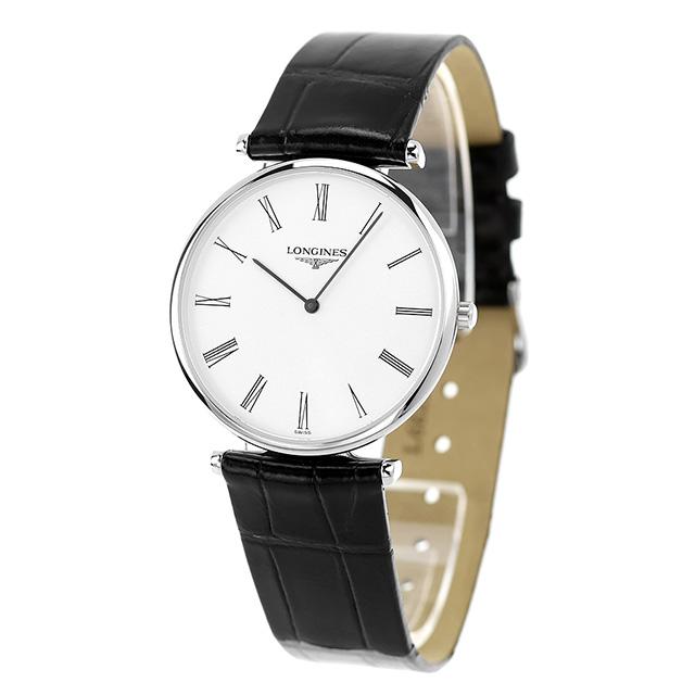 ロンジン グランクラシック クオーツ 腕時計 ブランド メンズ LONGINES L4.709.4.21.2 アナログ ホワイト ブラック 黒 スイス製 おしゃれ 防水 プレゼント 男性 実用的_1