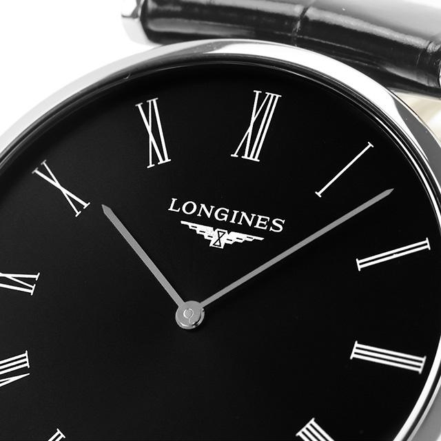 ロンジン グランクラシック クオーツ 腕時計 ブランド メンズ LONGINES L4.709.4.51.2 アナログ ブラック 黒 スイス製 おしゃれ 防水 プレゼント 男性 実用的_5