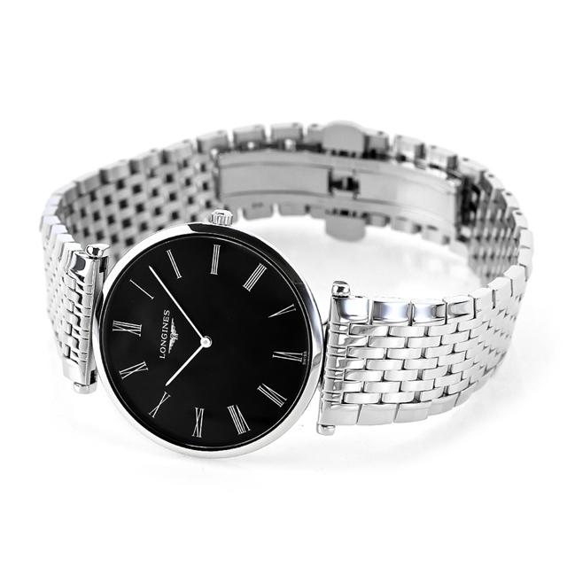 ロンジン グランクラシック クオーツ 腕時計 ブランド メンズ LONGINES L4.709.4.51.6 アナログ ブラック 黒 スイス製 おしゃれ 防水 プレゼント 男性 実用的_3