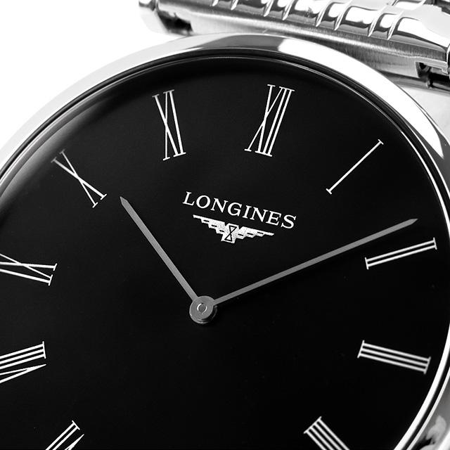 ロンジン グランクラシック クオーツ 腕時計 ブランド メンズ LONGINES L4.709.4.51.6 アナログ ブラック 黒 スイス製 おしゃれ 防水 プレゼント 男性 実用的_5