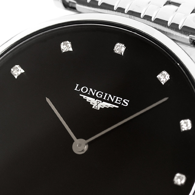 ロンジン グランクラシック クォーツ 電池式 腕時計 ブランド メンズ LONGINES L4.755.4.58.6 アナログ ブラック 黒 スイス製 おしゃれ 防水 プレゼント 男性 実用的_5