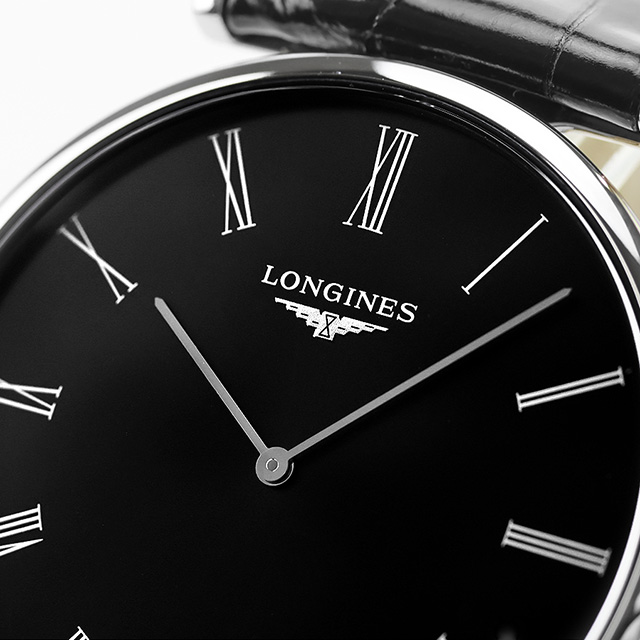 ロンジン グランクラシック クォーツ 電池式 腕時計 ブランド メンズ LONGINES L4.766.4.51.2 アナログ ブラック 黒 スイス製 おしゃれ 防水 プレゼント 男性 実用的_5