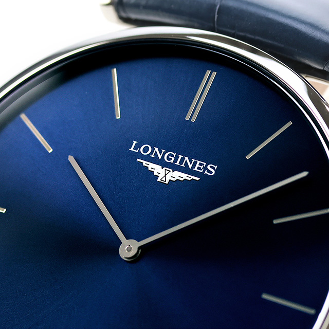 ロンジン グランクラシック クォーツ 電池式 腕時計 ブランド メンズ LONGINES L4.766.4.95.2 アナログ ブルー スイス製 おしゃれ 防水 プレゼント 男性 実用的_5