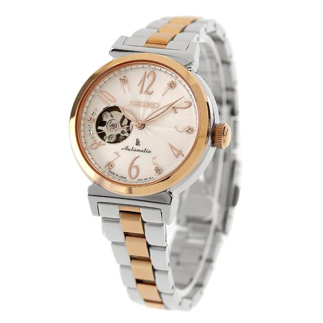 【美品】SEIKO lk 腕時計 自動巻き オープンハート レディース セイコー ルキア エッセンシャルコレクション SSVM062 レディース