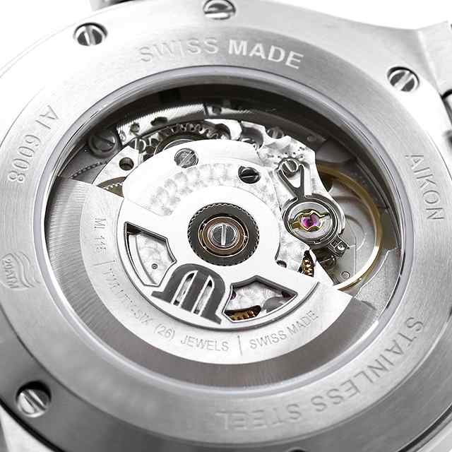 約42mm腕周りMAURICE LACROIX モーリスラクロア アイコン オートマティック AI6008-SS002-230-1 デイト グレー SS  ステンレス メンズ 自動巻き 【6ヶ月保証】【腕時計】 - 腕時計(アナログ)