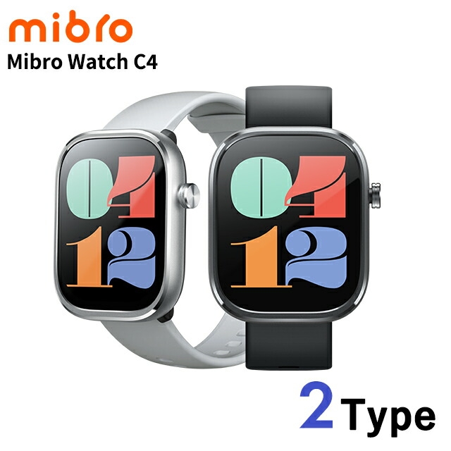 ミブロ C4 充電式クォーツ スマートウォッチ ブランド メンズ レディース Bluetooth mibro デジタル ダークグレー シルバー 選べるモデル SP380012-C22 SP380012-C24の通販は
