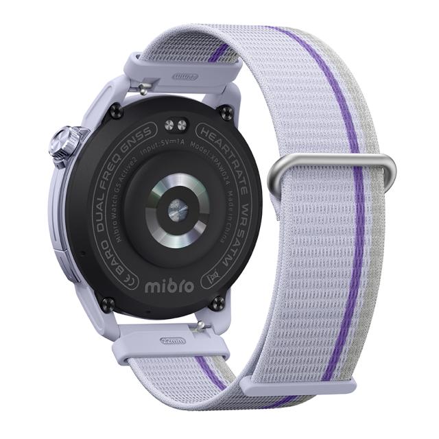 ミブロ GS Active2 充電式クォーツ スマートウォッチ ブランド メンズ レディース Bluetooth 替えベルト mibro SP380015-C237 デジタル ブラック パープル 黒_2