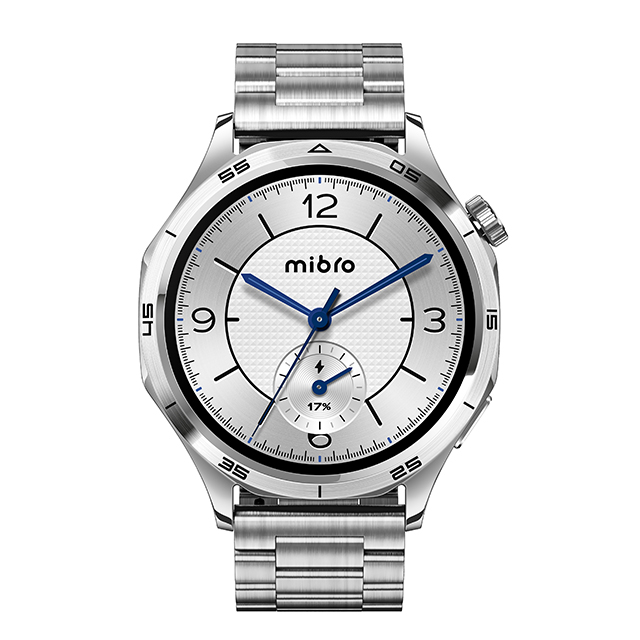 ミブロ Watch GT シルバー 充電式クォーツ スマートウォッチ ブランド メンズ Bluetooth 替えベルト mibro SP380017-C24 デジタル シルバー_1