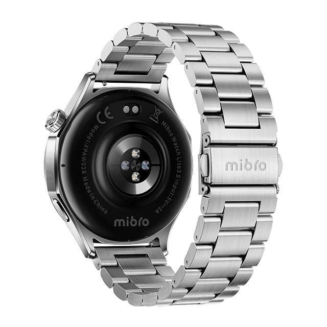 ミブロ Watch GT シルバー 充電式クォーツ スマートウォッチ ブランド メンズ Bluetooth 替えベルト mibro SP380017-C24 デジタル シルバー_3